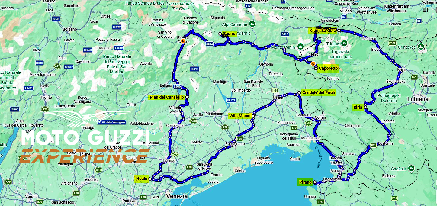 Mappa Patagonia moto tour