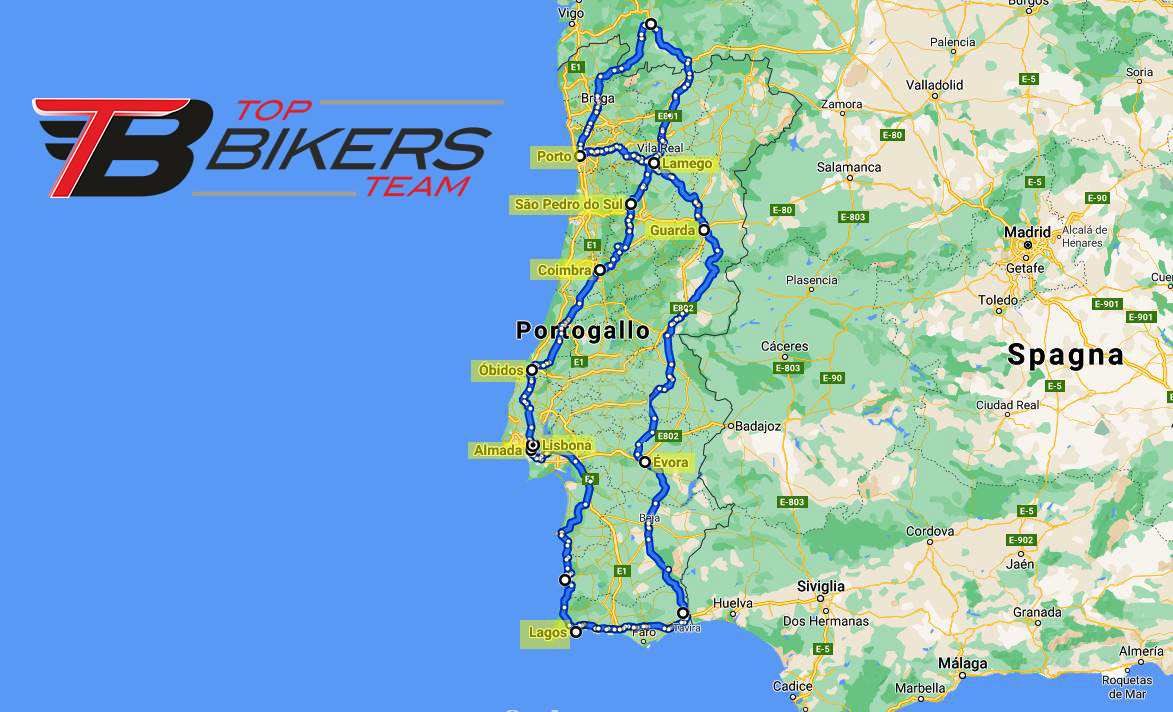 Mappa Patagonia moto tour